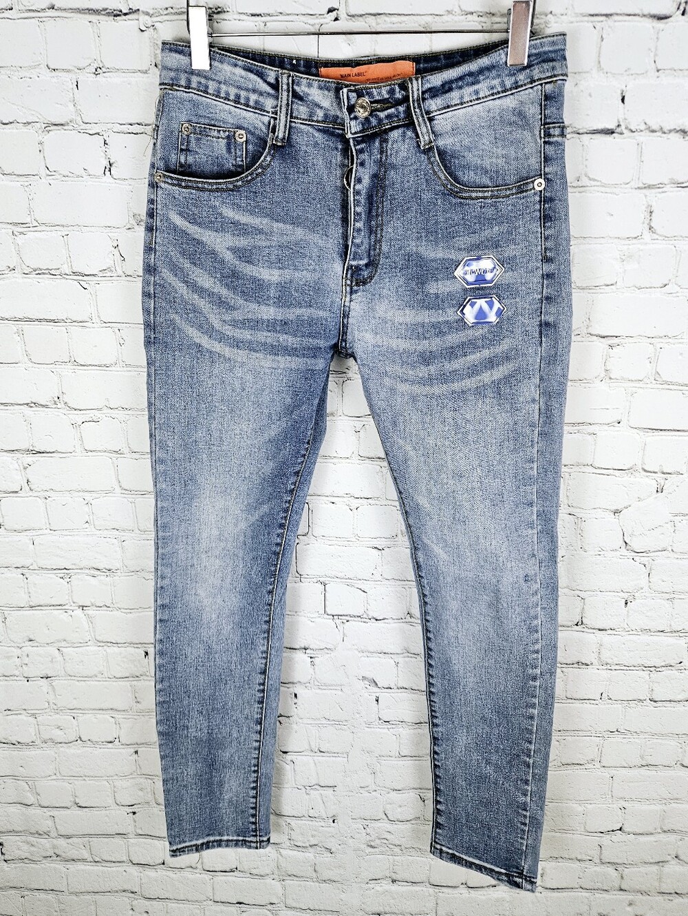 UNBRANDED | slim fit high waist distressed ankle jeans
